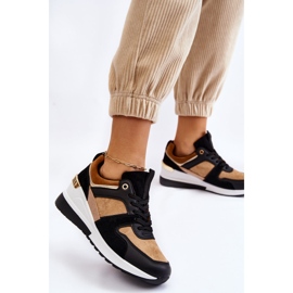PG1 Klassiska Wedge Sneakers Beige och Black Collide svart 2
