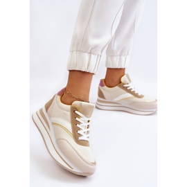 PG1 Hermain Beige Wedge Sneakers vit 2