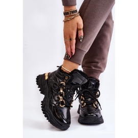 Damisolerade sportstövlar med snörning Trappers Svart Bastini 1