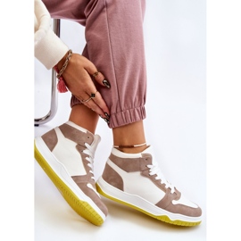 BM Höga Dam Sportskor Sneakers Vita och Beige Ryktet 1