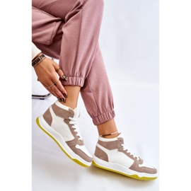 BM Höga Dam Sportskor Sneakers Vita och Beige Ryktet 2