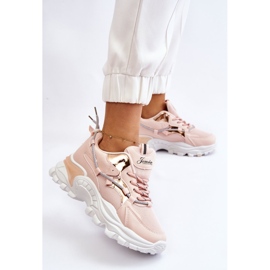 PA1 Damsportskor snörade på Plattformen Pink Minea rosa 1