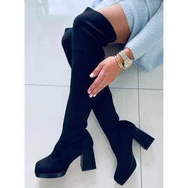 PA1 Högklackade stövlar från Hilary Black svart 1