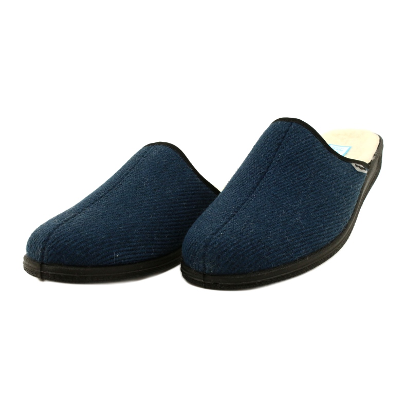 Befado herrtofflor isolerade med fårpäls pu 000M325, marinblå 3