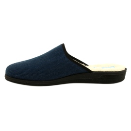Befado herrtofflor isolerade med fårpäls pu 000M325, marinblå 2