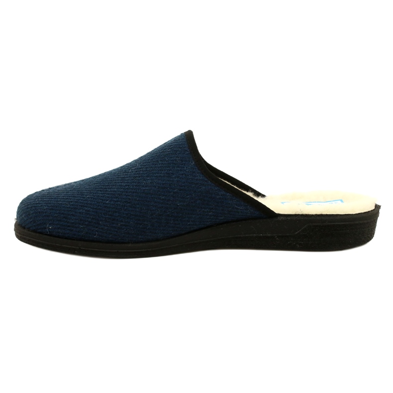 Befado herrtofflor isolerade med fårpäls pu 000M325, marinblå 2