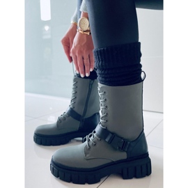 BM Kieran Green platta snörstövlar grön 2