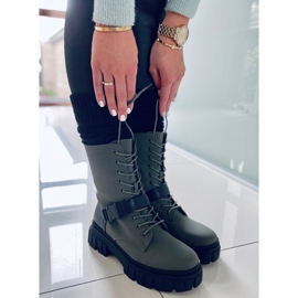 BM Kieran Green platta snörstövlar grön 1