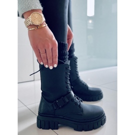 BM Kieran Black platta snörstövlar svart 1