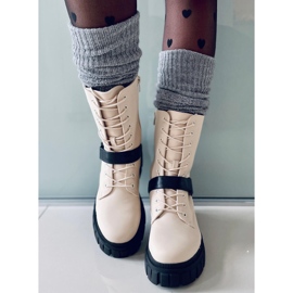 BM Platta snörstövlar Kieran Beige 2