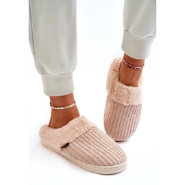 PA1 Damisolerade Slip-On Tofflor med päls Beige Leriss 3