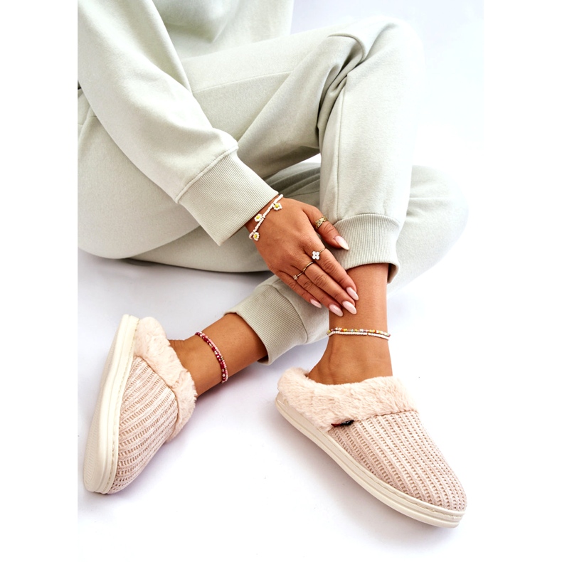 PA1 Damisolerade Slip-On Tofflor med päls Beige Leriss 5