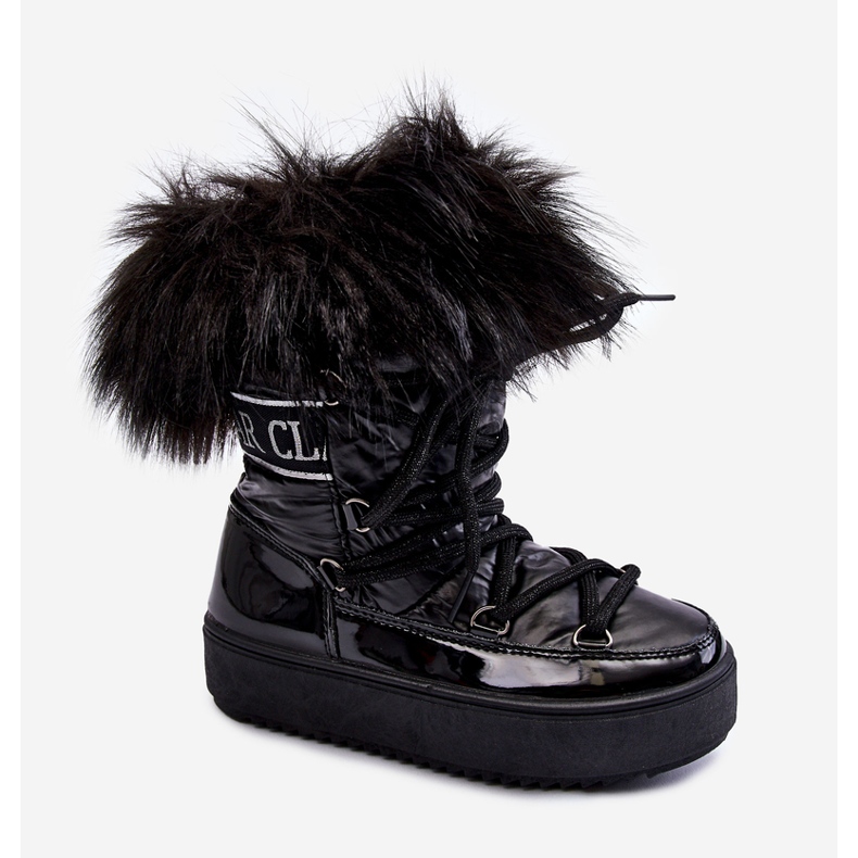 PM1 Barns isolerade snöstövlar Snörning Svart Colioris 1