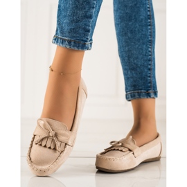 TRENDI Casual mocka loafers beige 1