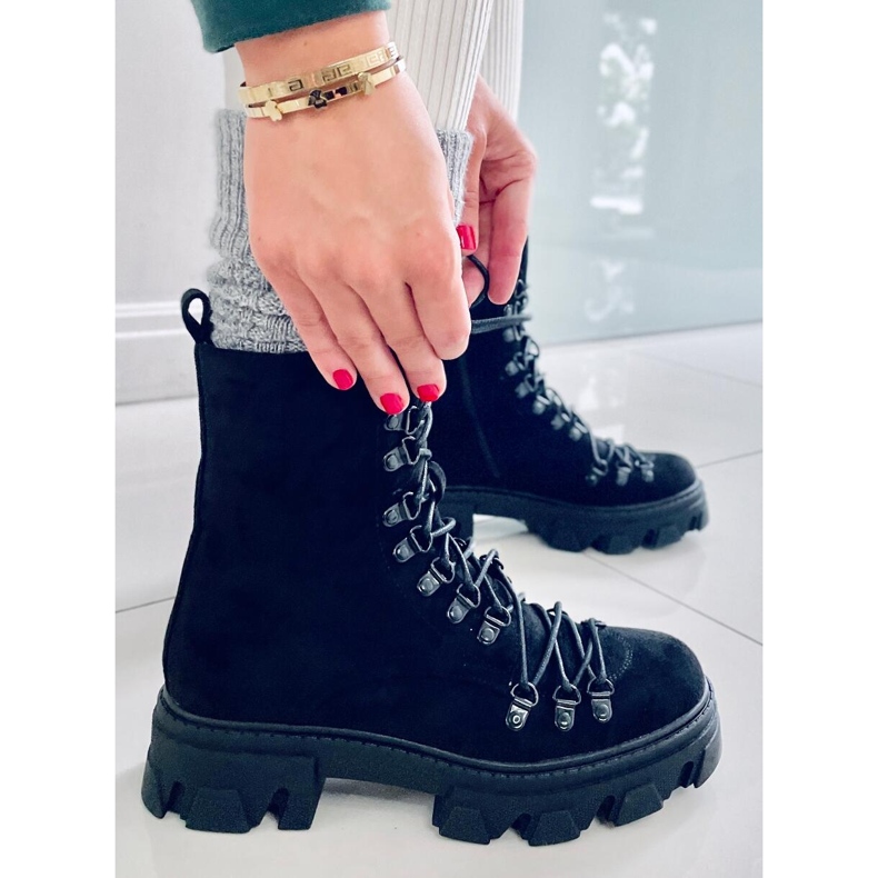 BM Conor Svarta arbetsstövlar med snörning 1