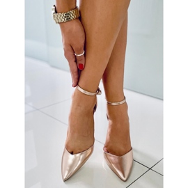 PA1 Christa Champagne metalliska klackar för kvinnor gyllene 2