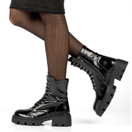 Kvinnors glänsande isolerade stövlar filippo dbt4095 svart 4