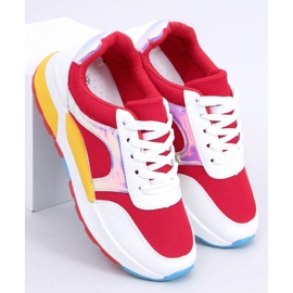 Kvinnors sportskor mångfärgade 19017 Röd 1