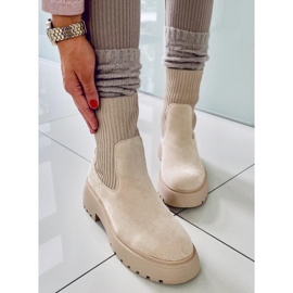 PA1 Winters Beige elastiska ankelboots 1