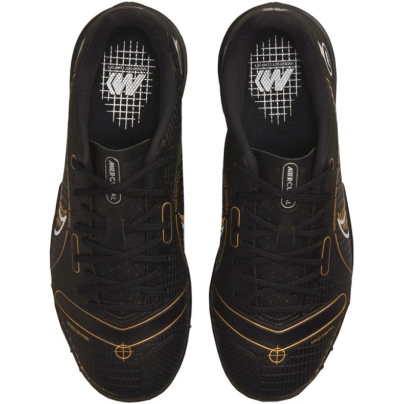 Nike Mercurial Vapor 14 Academy Tf Jr DJ2863 007 fotbollsskor svart svart 1