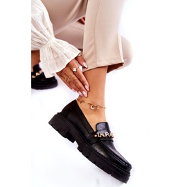 Läder Loafers Bokstäver La.Fi 210001B-PU Svart 4