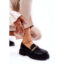 Läder Loafers Bokstäver La.Fi 210001B-PU Svart 5