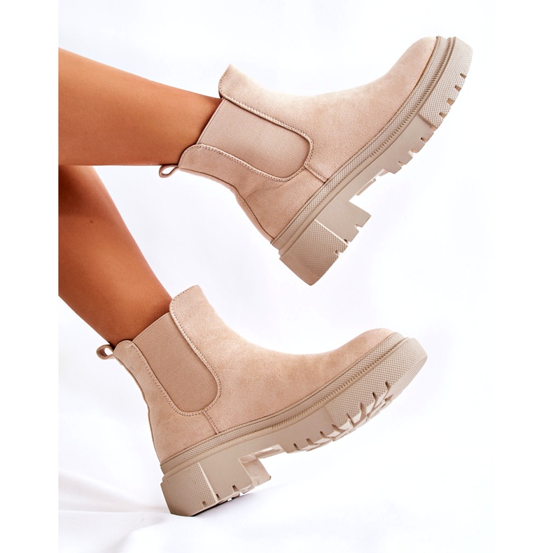 PS1 Lorea Beige Mocka Slip-On Boots 5