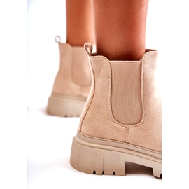PS1 Lorea Beige Mocka Slip-On Boots 6