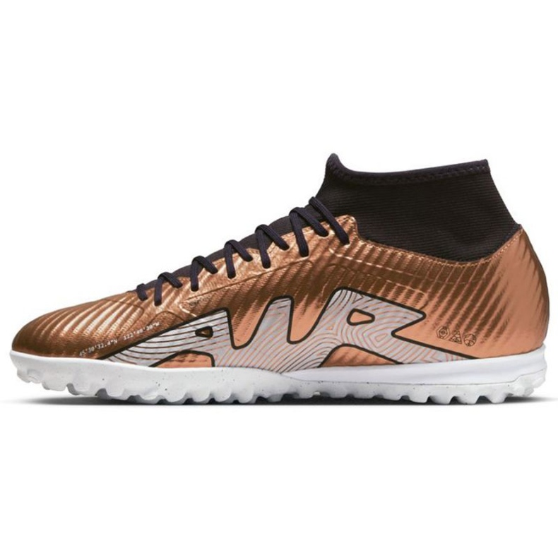 Nike Zoom Mercurial Superfly 9 Academy Qatar Tf M DR5948 810 fotbollsskor guld, brun gyllene 1