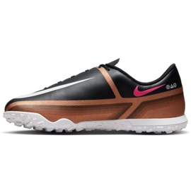 Nike Phantom GT2 Club Qatar Tf Jr DR6064 810 fotbollsskor brun svart beige och brunt 1