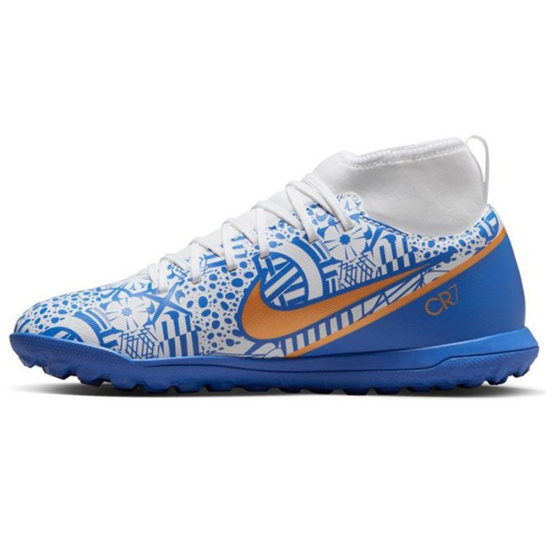 Nike Zoom Mercurial Superfly 9 CR7 Tf Jr DQ5330 182 fotbollsskor mångfärgad blå 1