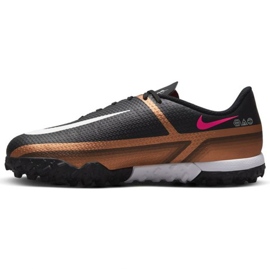 Nike Phantom GT2 Academy Qatar Tf Jr DR6062 810 fotbollsskor brun svart beige och brunt 1