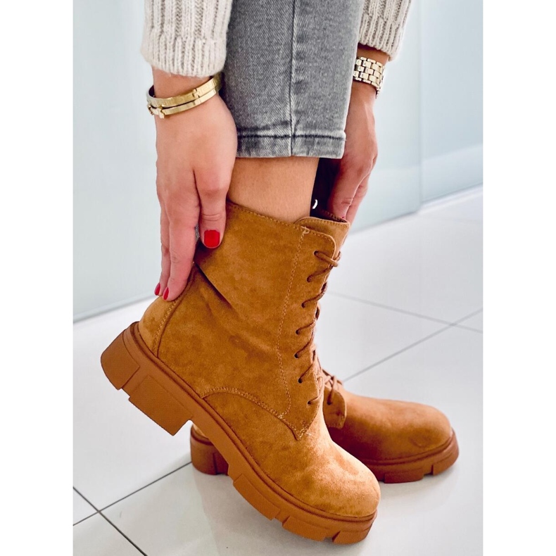 PA1 Zoe Camel-snörningsarbetare beige 2