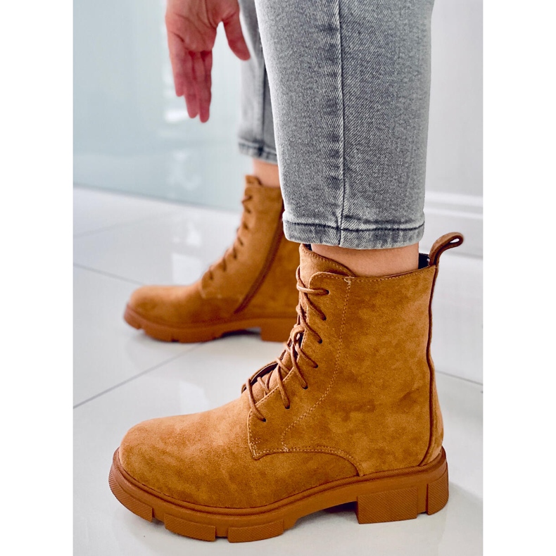 PA1 Zoe Camel-snörningsarbetare beige 1