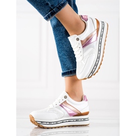 G2G/Good To Great Vita och rosa Fashion Sneakers 2