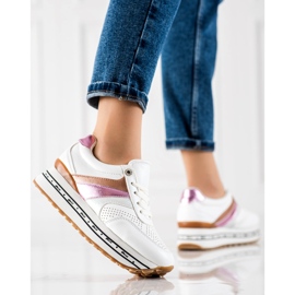 G2G/Good To Great Vita och rosa Fashion Sneakers 1