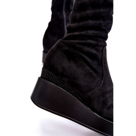 BM Klädd lår Höga stövlar för kvinnor Svart Elori 3