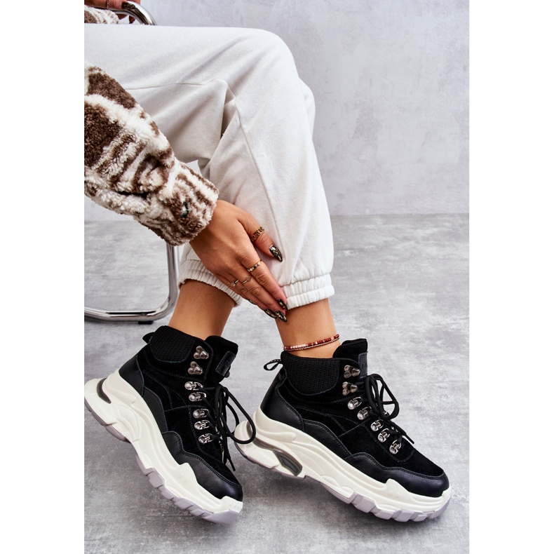 Höga sportskor för kvinnor GOE KK2N4098 Svart 2