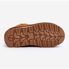 Fashionabla låga snöstövlar i mocka Camel Nucca brun 2