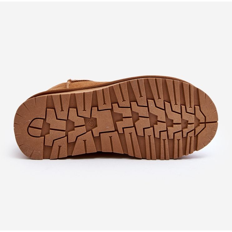 Fashionabla låga snöstövlar i mocka Camel Nucca brun 2