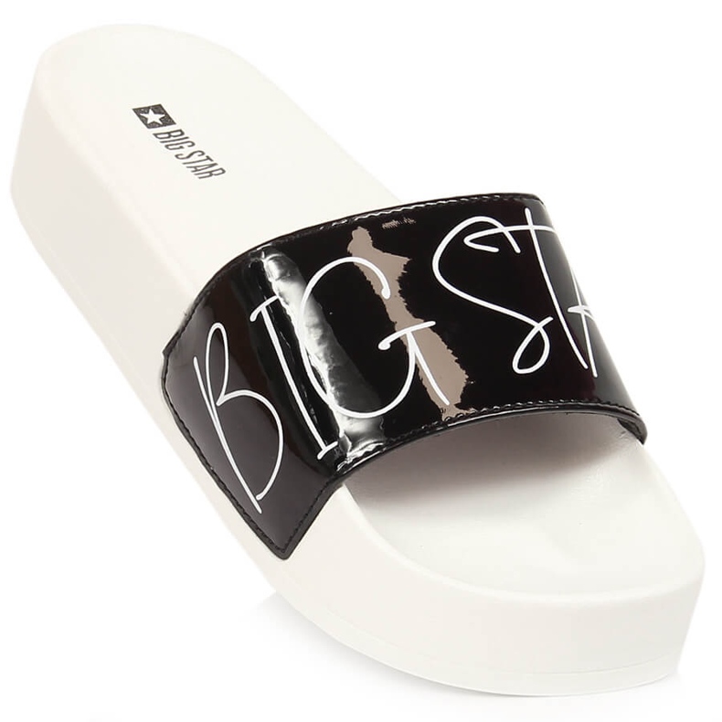 Svartlackerade tofflor för kvinnor på Big Star-plattformen JJ274A276 1