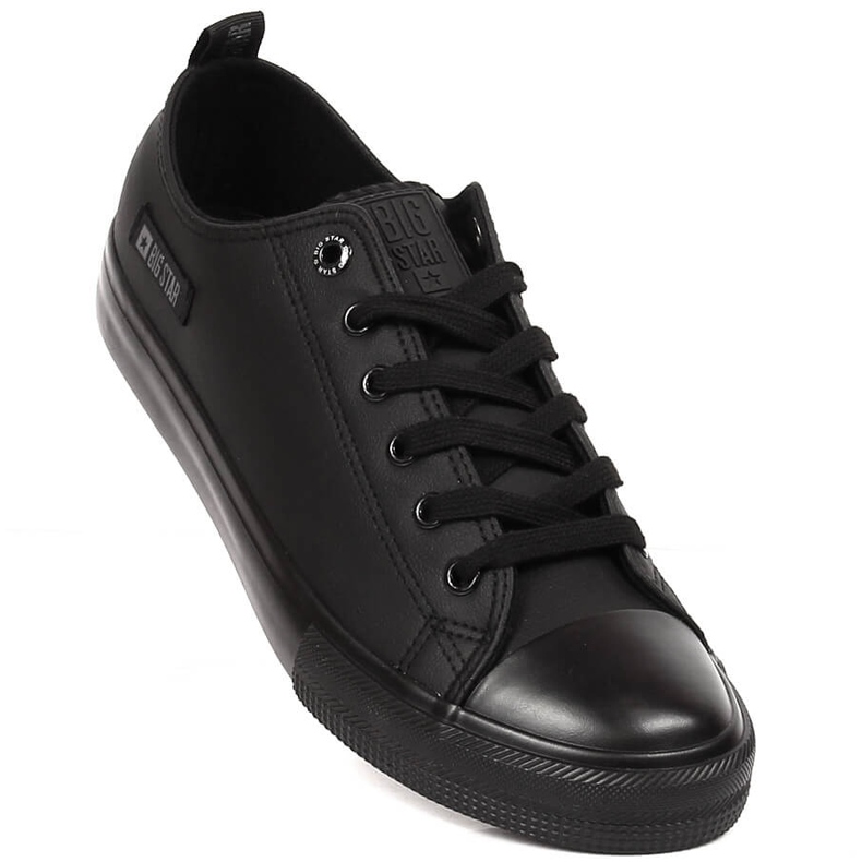 Svarta eko-lädersneakers för män Big Star KK174009 1