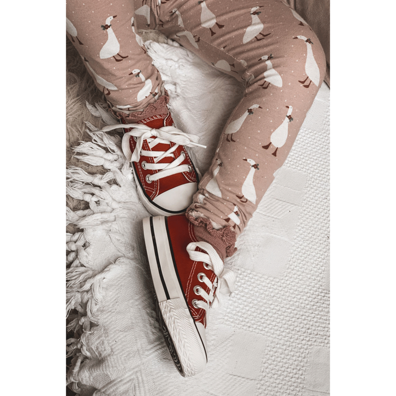 Barns röda Filemon Classic Sneakers 1