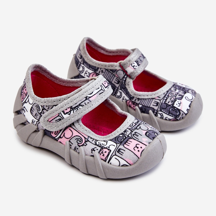 BEFADO S.A. Ballerinatofflor Befado Kotki 109P261 Grå 2