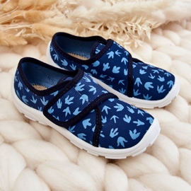 BEFADO S.A. Barntofflor Befado Spår av en dinosaurie 974X476 Marinblå 1