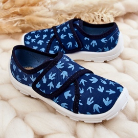 BEFADO S.A. Barntofflor Befado Spår av en dinosaurie 974X476 Marinblå 2