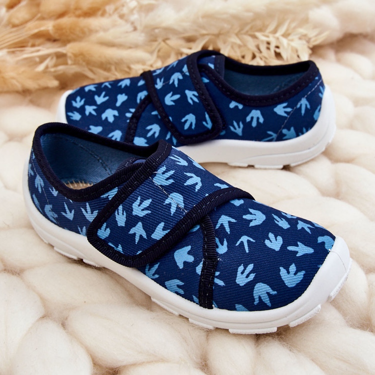 BEFADO S.A. Barntofflor Befado Spår av en dinosaurie 974X476 Marinblå 2