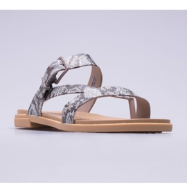 Crocs Tulum Toe Post Sandal W 206108-15W beige brun 1