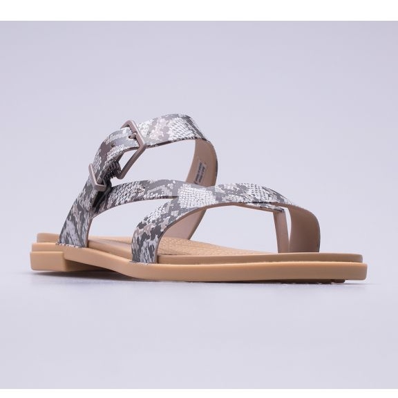 Crocs Tulum Toe Post Sandal W 206108-15W beige brun 1