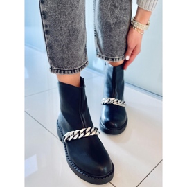 PA1 Foster Black ankelstövlar med kedja för kvinnor svart 1